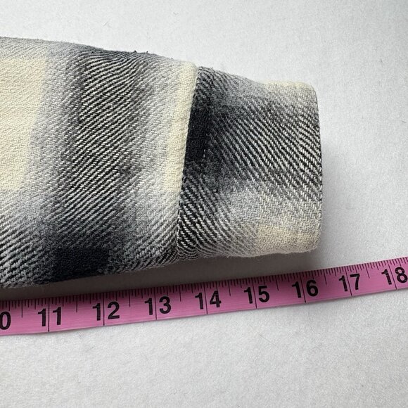 Aritzia TNA Women Prospect Sherpa Lined Shacket Sz 1 Small Black Ivory 46-15 - Picture 11 of 13